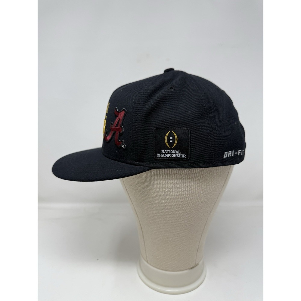 Nike Alabama Crimson Tide 2015 National Champions Snapback Hat Black Dri-FIT Cap - Picture 3 of 8